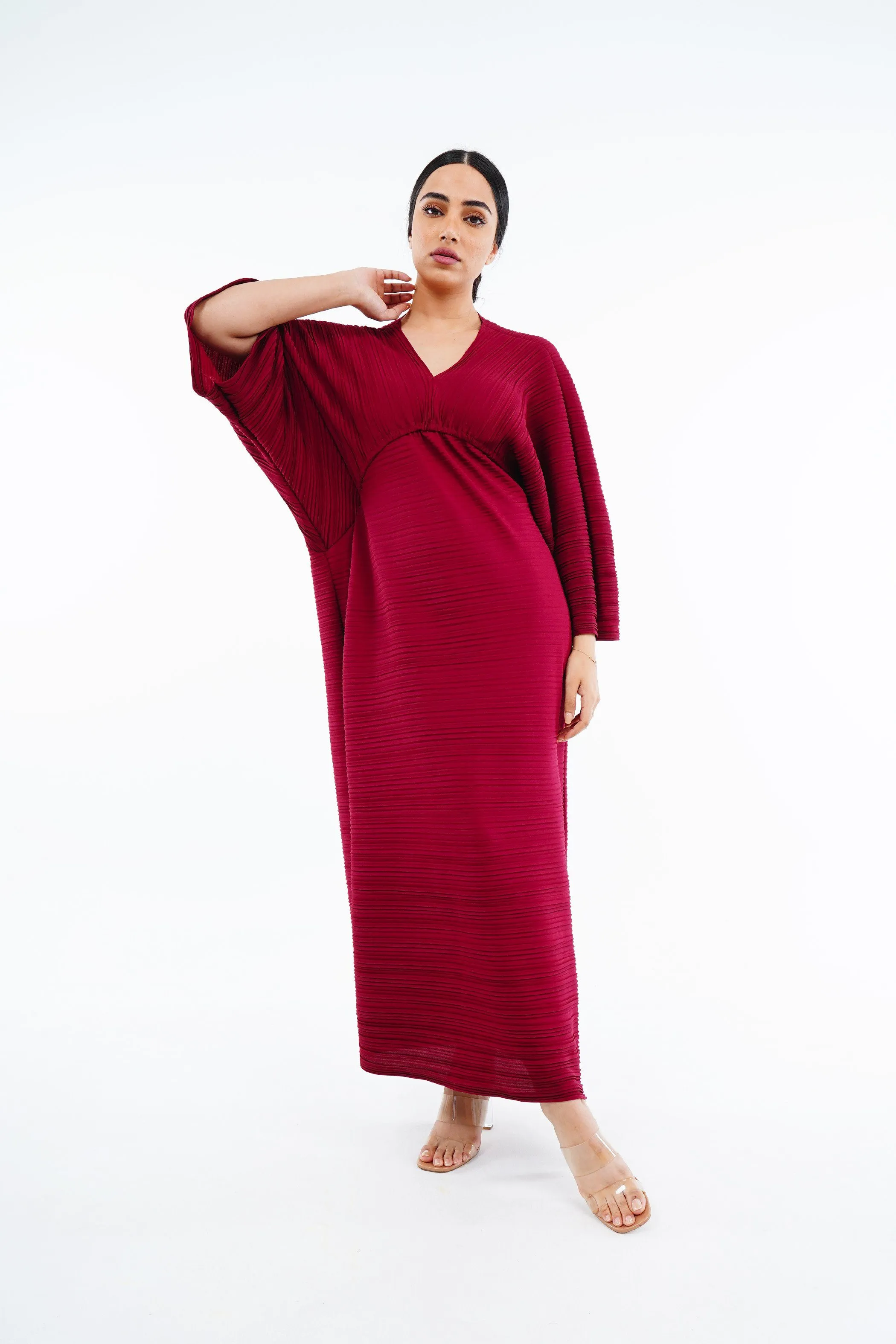 Duvale Adjustable Empire Pleated Dress