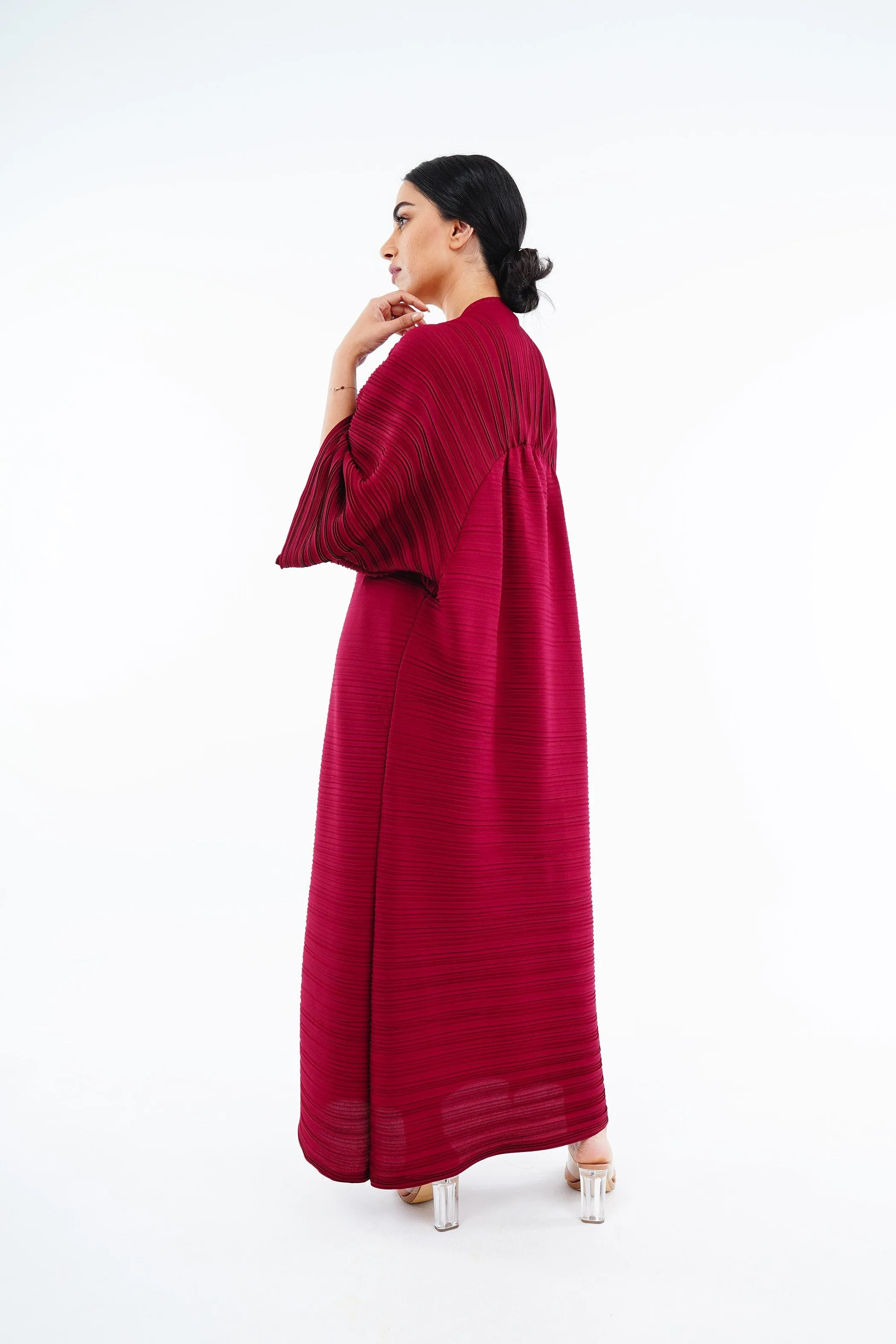 Duvale Adjustable Empire Pleated Dress