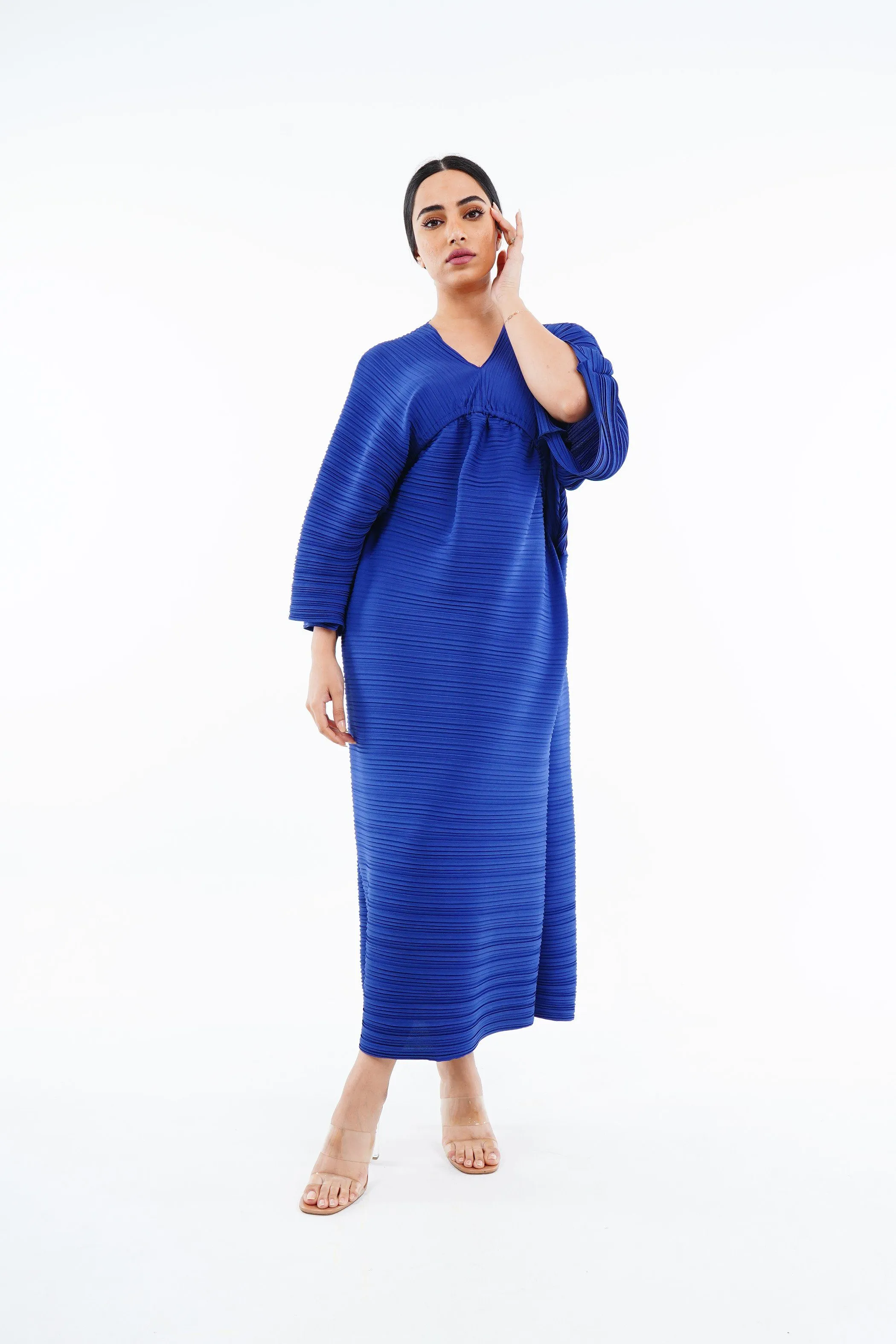 Duvale Adjustable Empire Pleated Dress