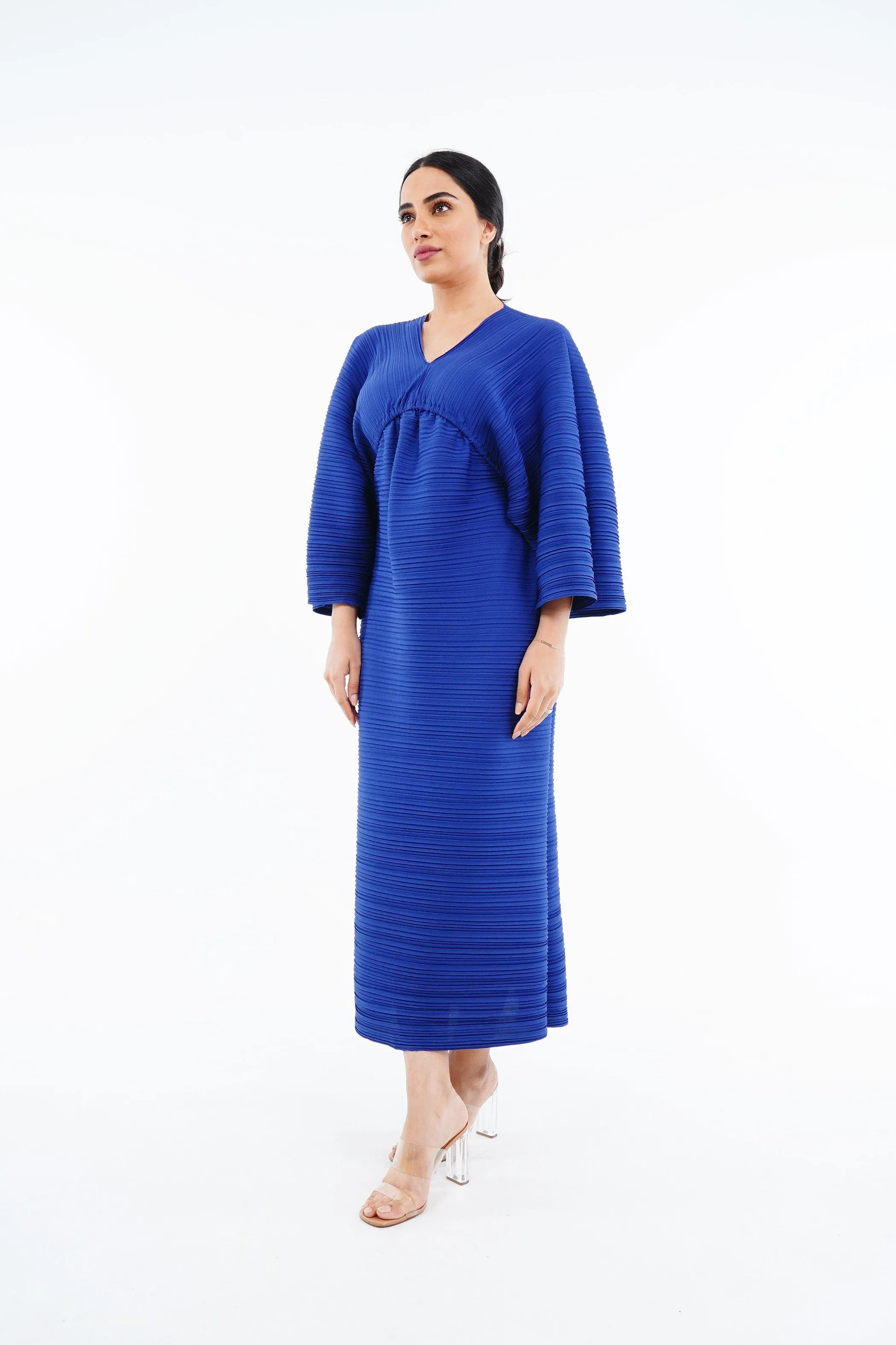 Duvale Adjustable Empire Pleated Dress