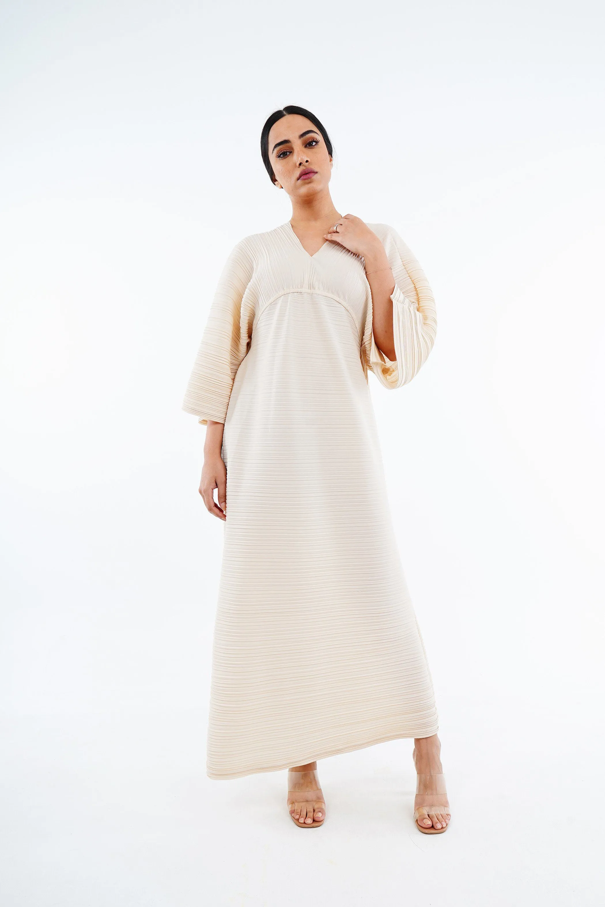 Duvale Adjustable Empire Pleated Dress