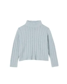 Eileen Fisher Cotton Fluff Rib Turtleneck Sweater