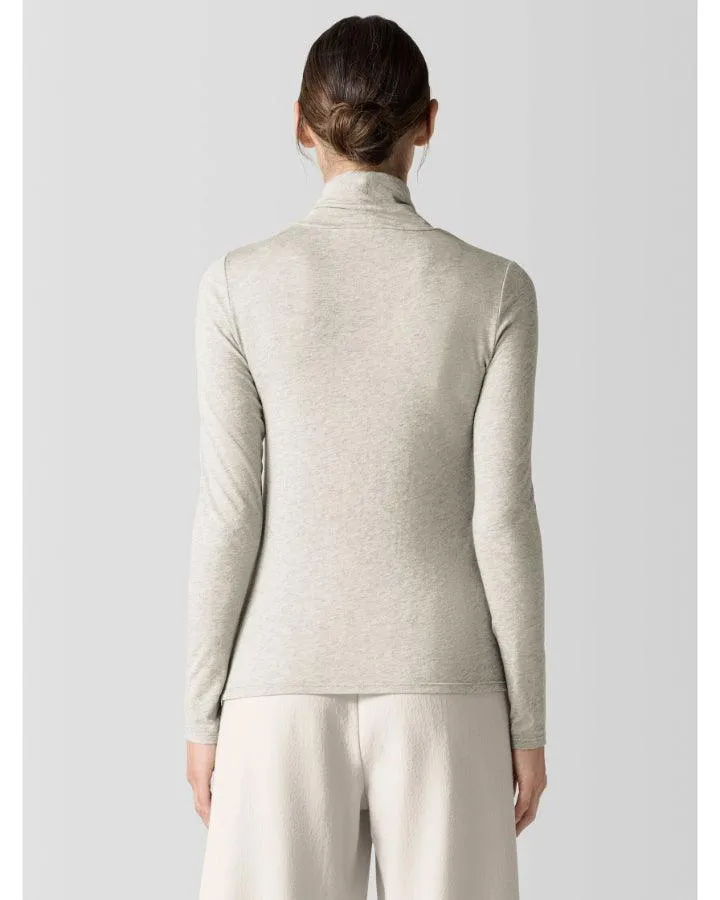 Eileen Fisher Sheer Knit Turtleneck Top