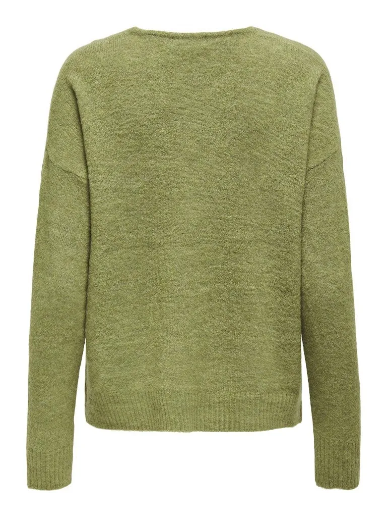 Elenora V-Neck Pullover - Fern