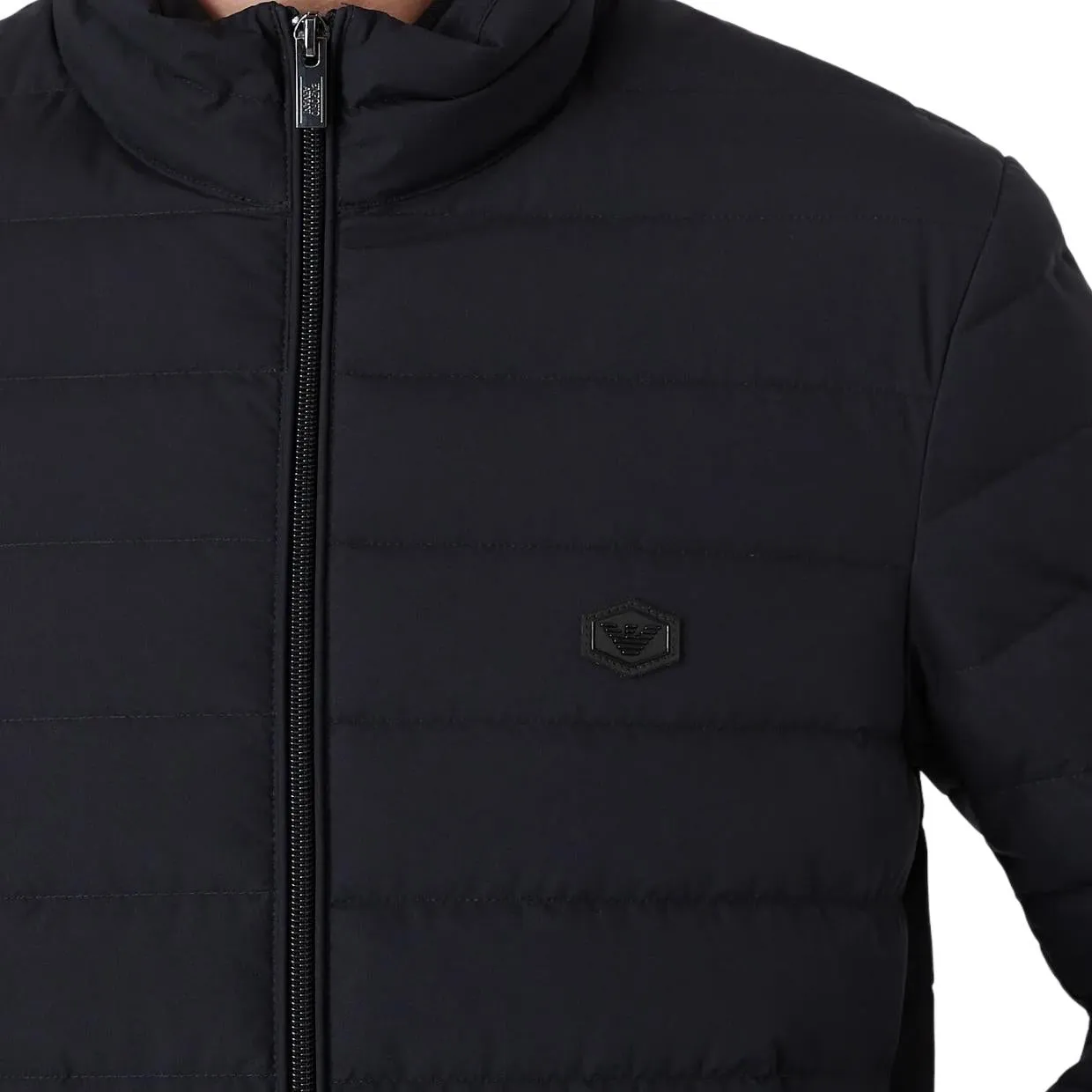 Emporio Armani Quilted Nylon Dark Navy Down Jacket