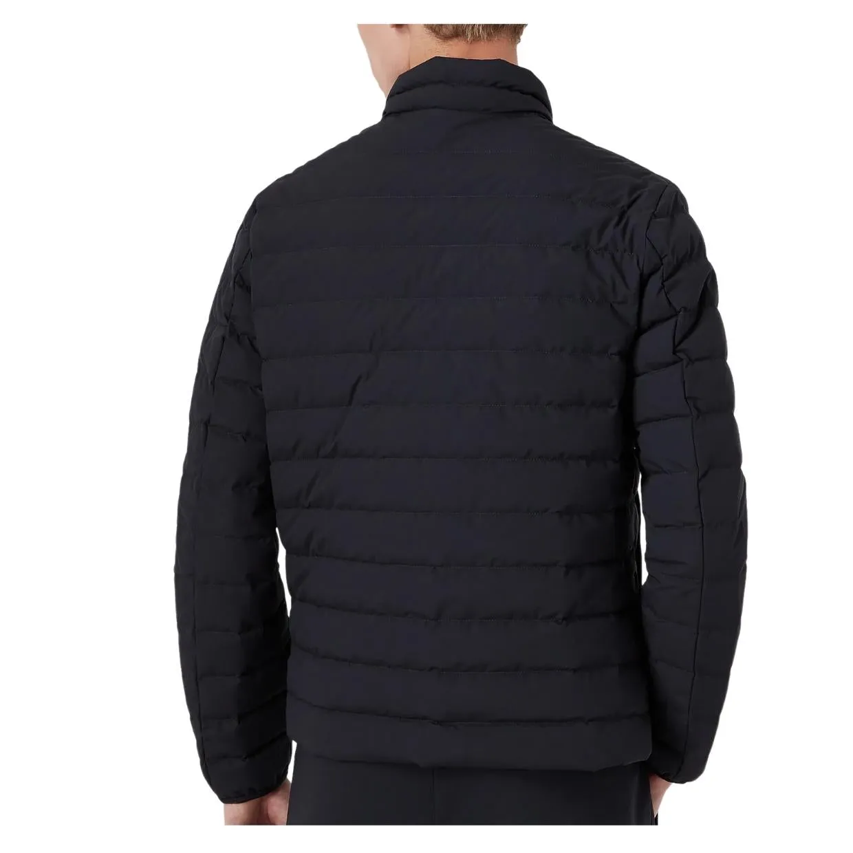 Emporio Armani Quilted Nylon Dark Navy Down Jacket