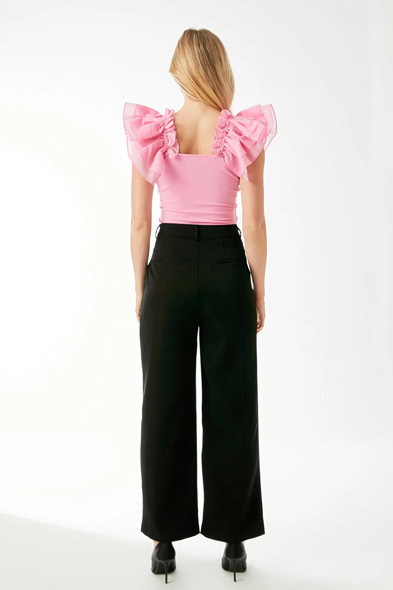 Endless Rose - Organza Ruffle with Knit Top