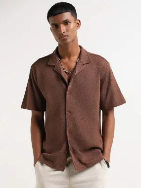 ETA Brown Knitted Relaxed Fit Shirt