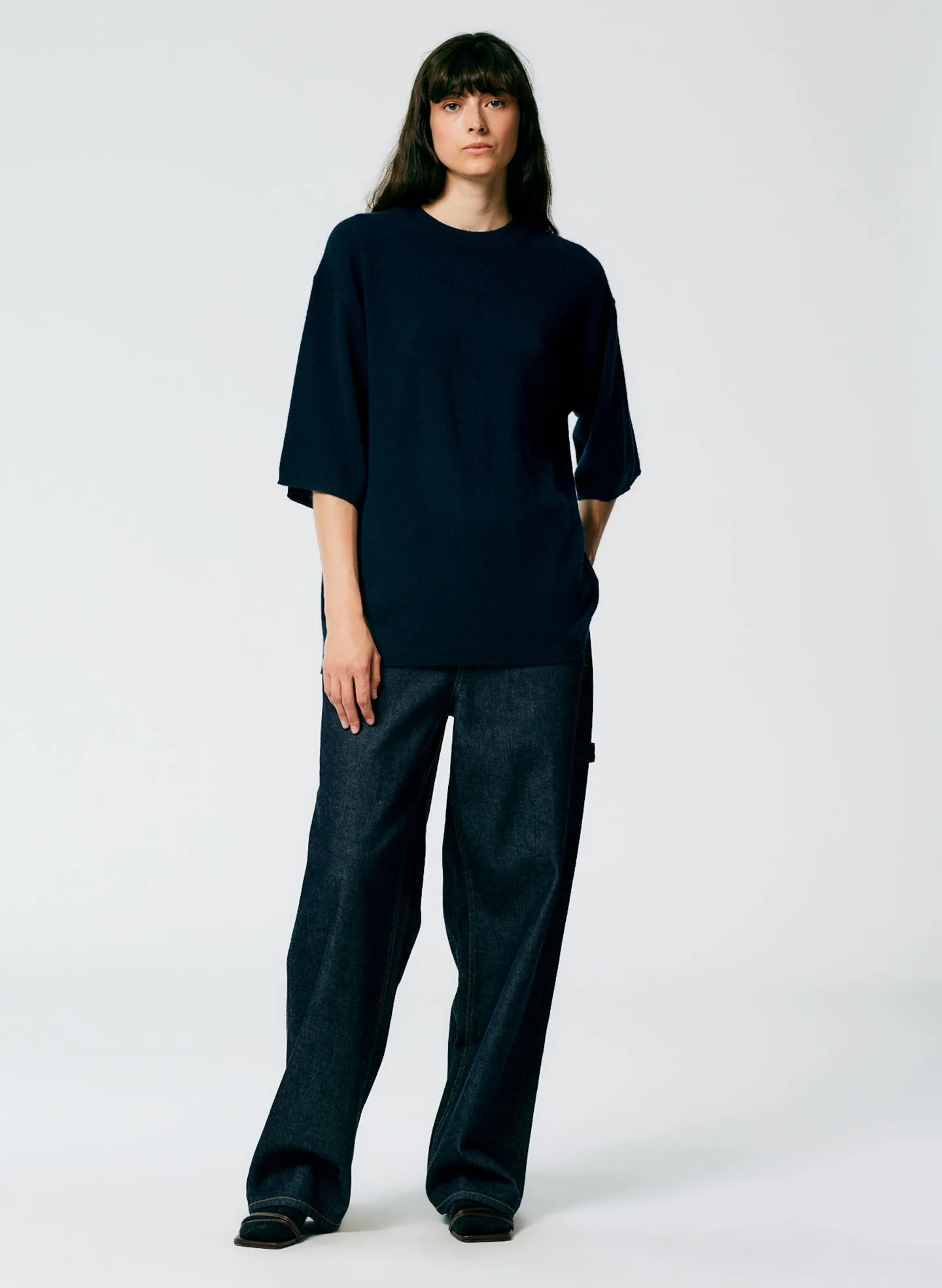 Feather Weight Cashmere Oversized Easy T-Shirt