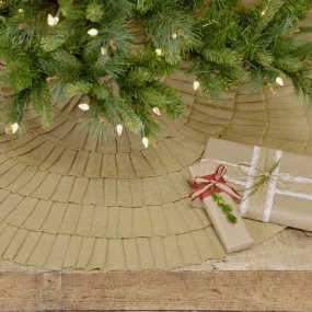 Festive Natural Burlap Tree Skirt 48"