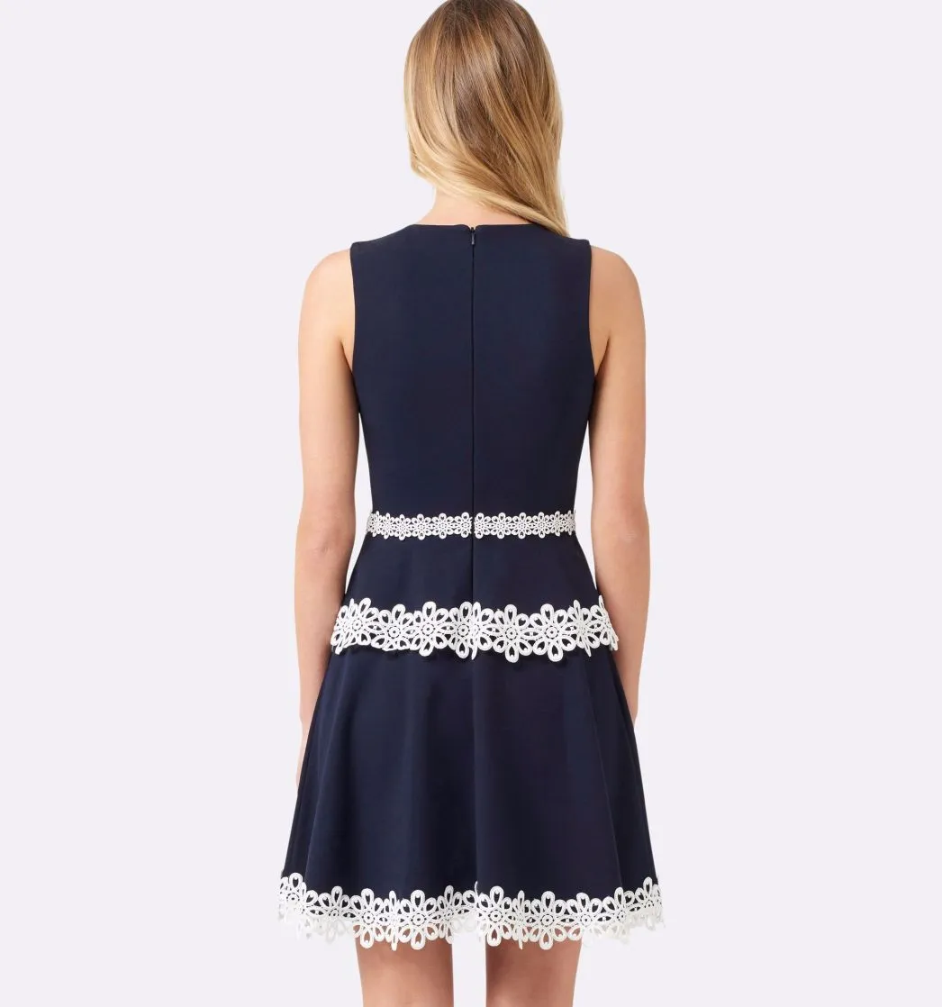 FOREVER NEW - April lace navy mini dress! 10