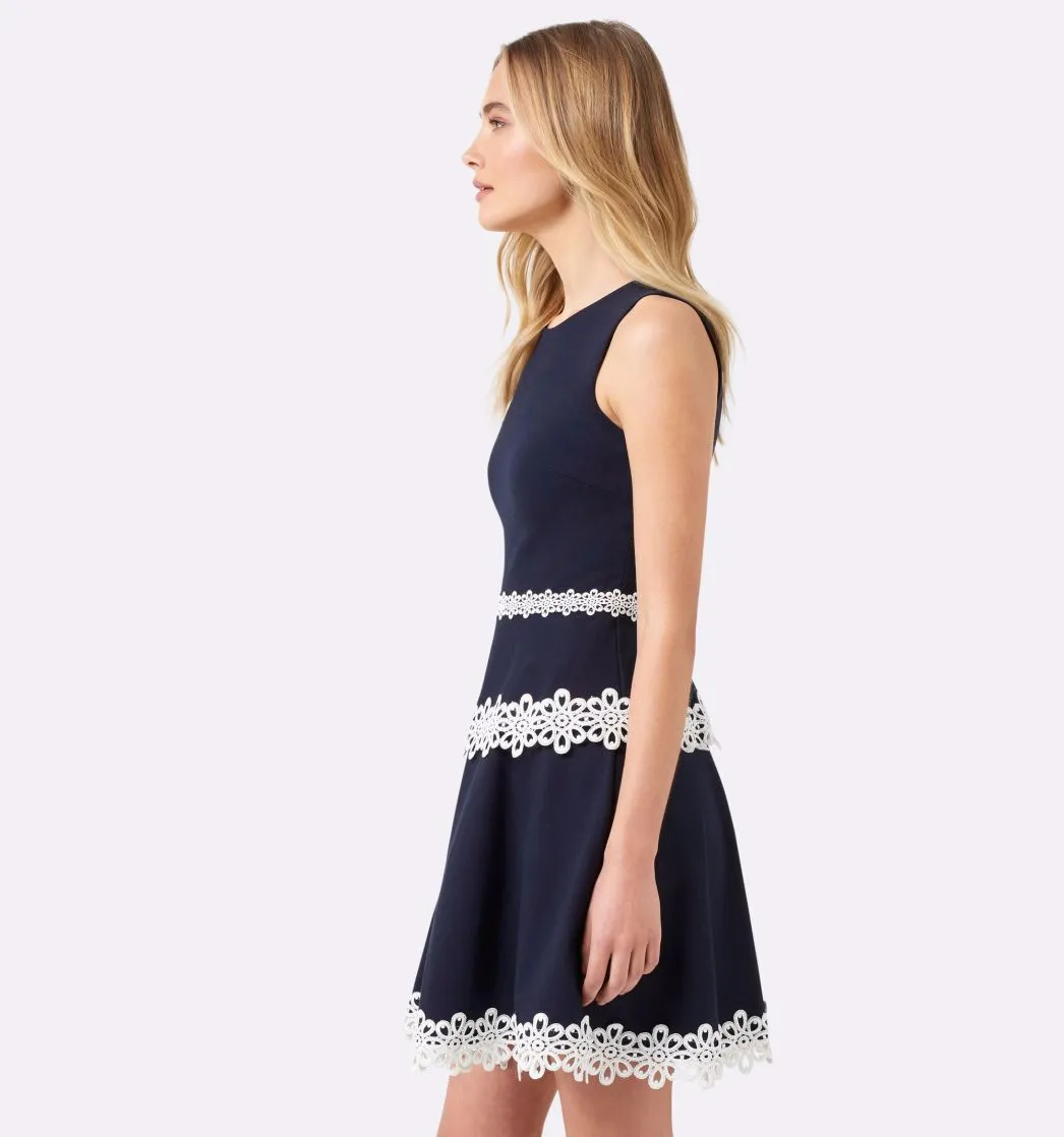 FOREVER NEW - April lace navy mini dress! 10