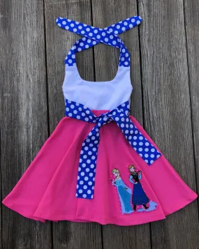 Frozen Anna Elsa Halter Dress