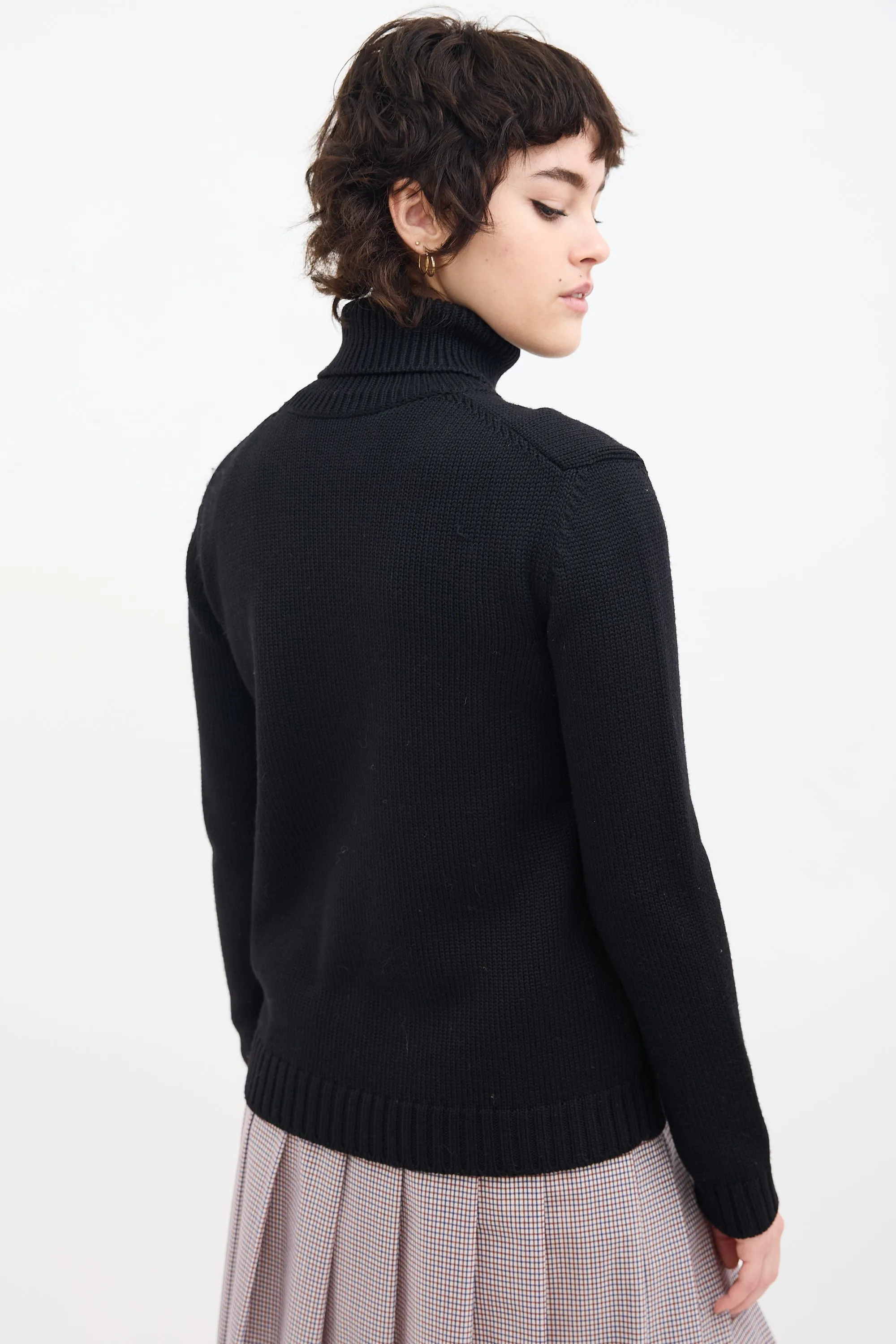 FW 2017 Black Telephone Turtleneck Sweater