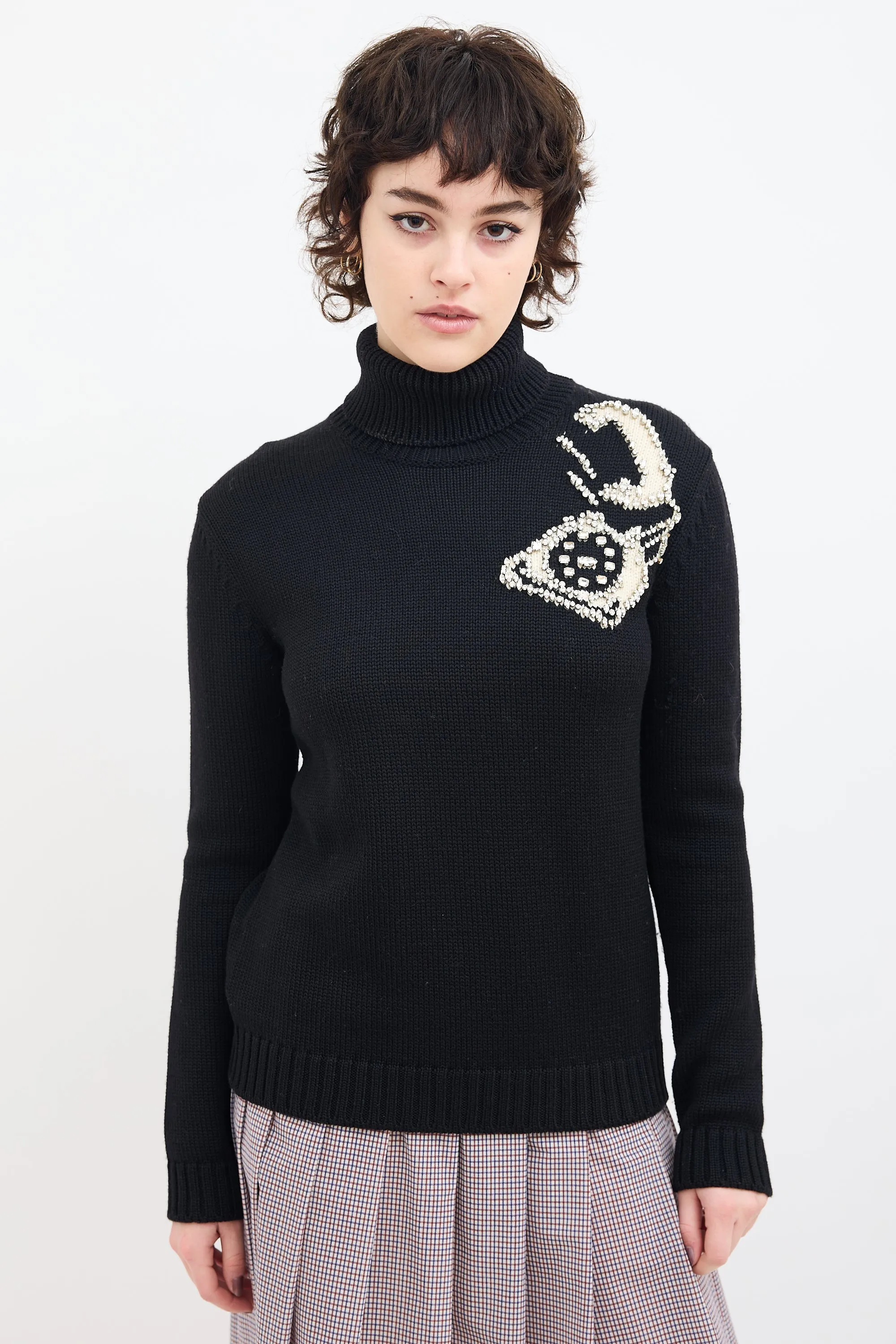 FW 2017 Black Telephone Turtleneck Sweater