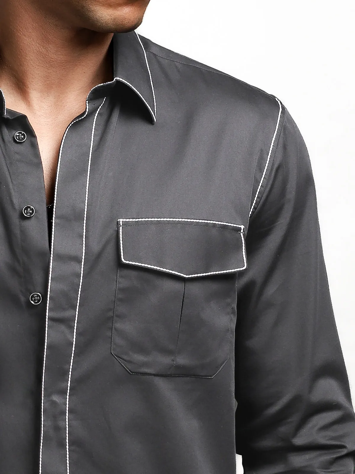 Grey Rich Handcrafted Shirt (Studio Collection)