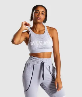 Gymshark Movement Mesh Sports Bra - Lilac