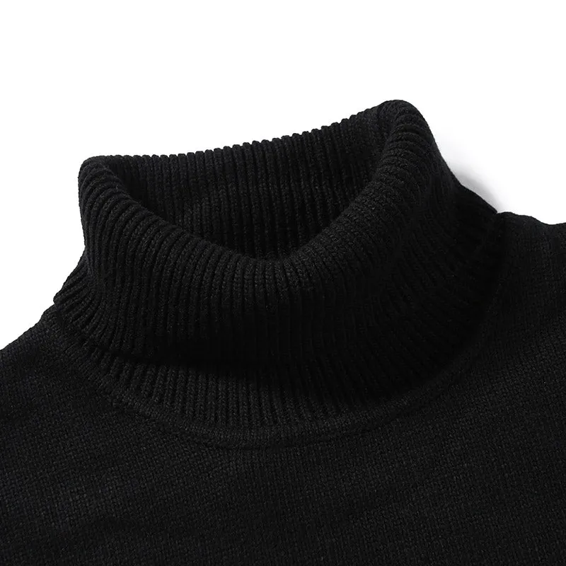 Hip Hop Patchwork Turtleneck Sweater