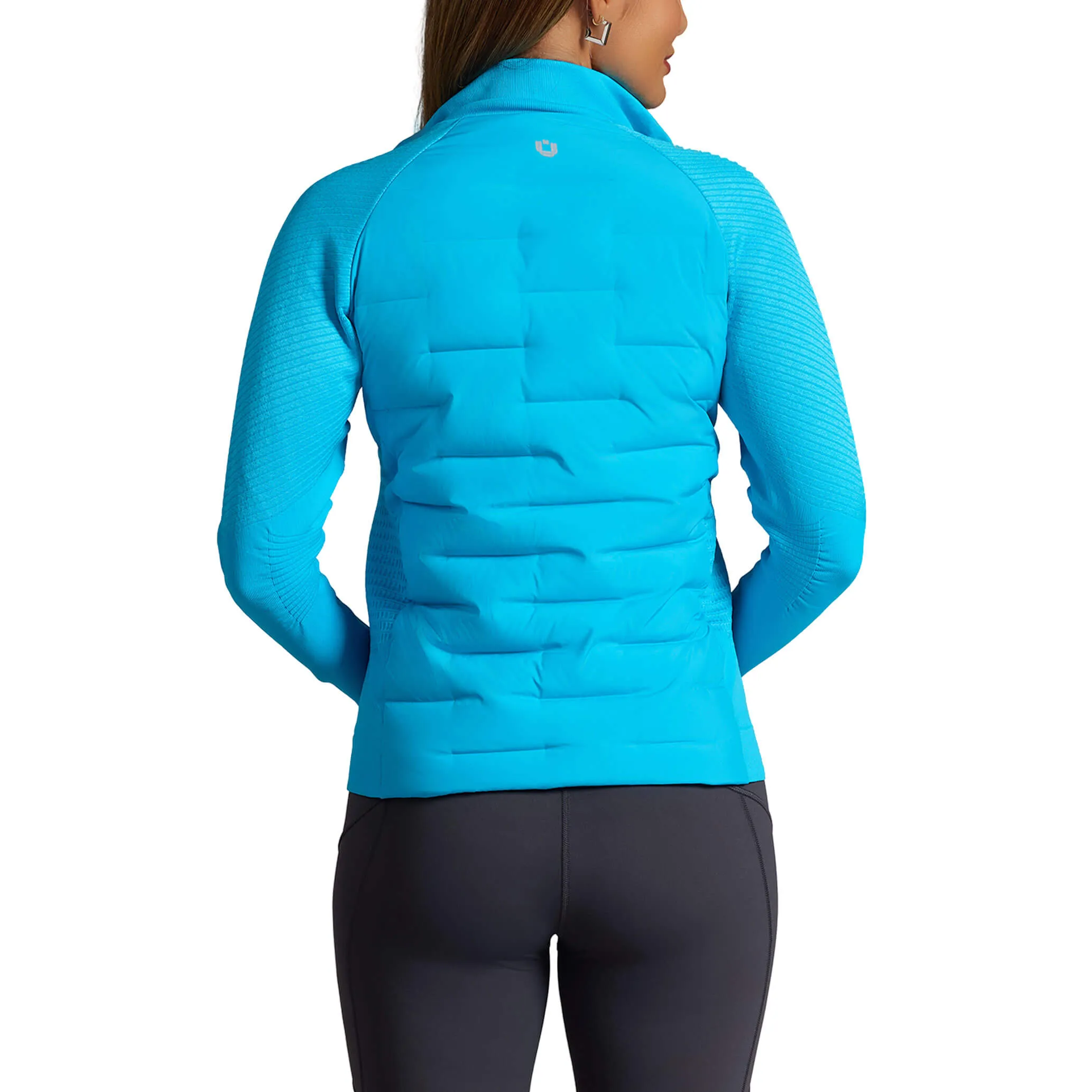 IBKUL Women's Hybrid Puff Jacket - Turquoise