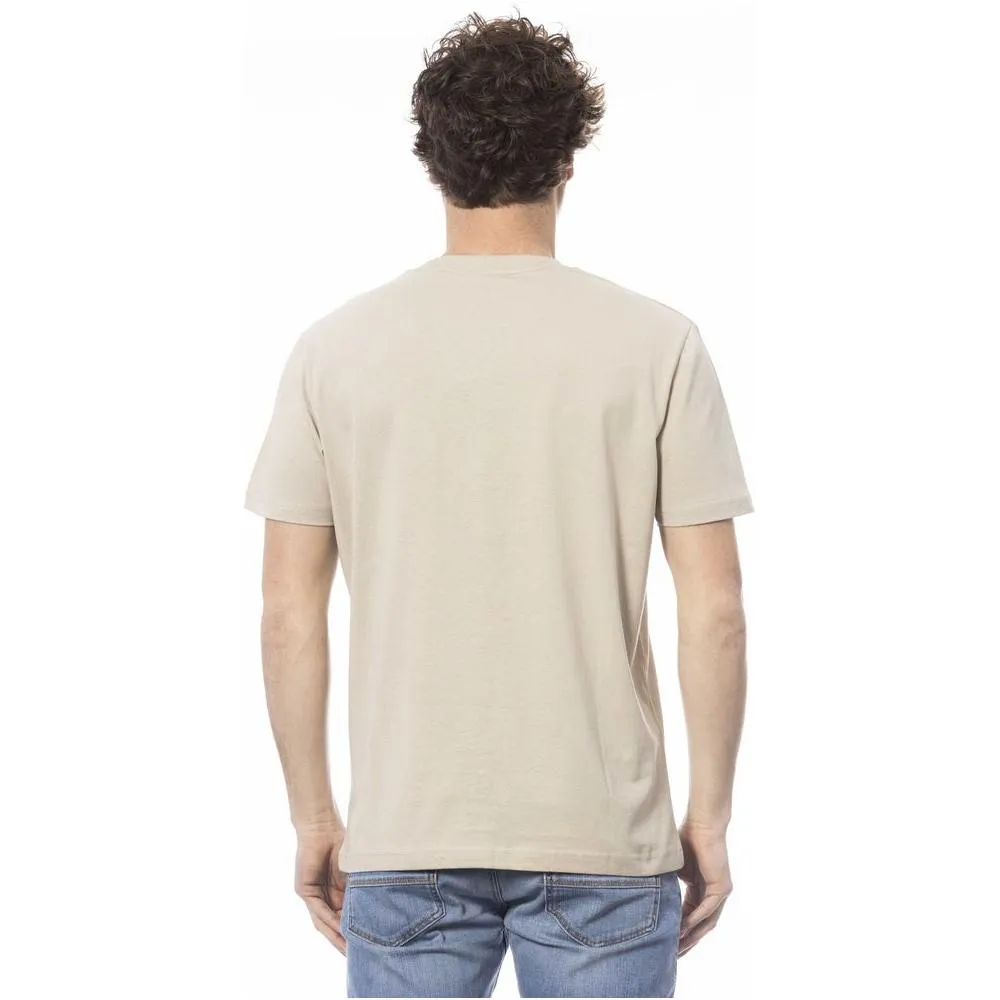 Invicta Beige Cotton Men T-Shirt