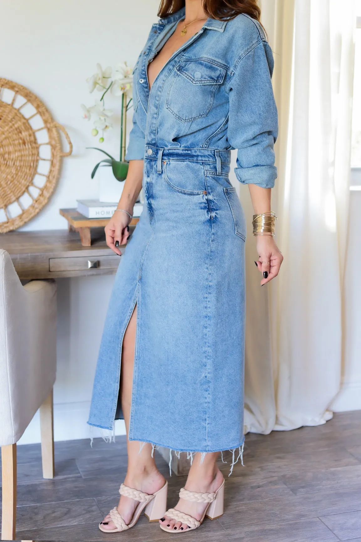 Isabelle Denim Midi Dress