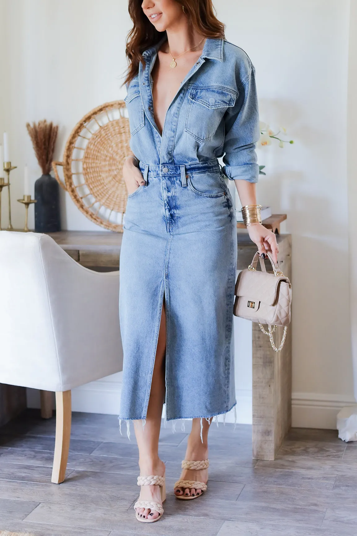 Isabelle Denim Midi Dress