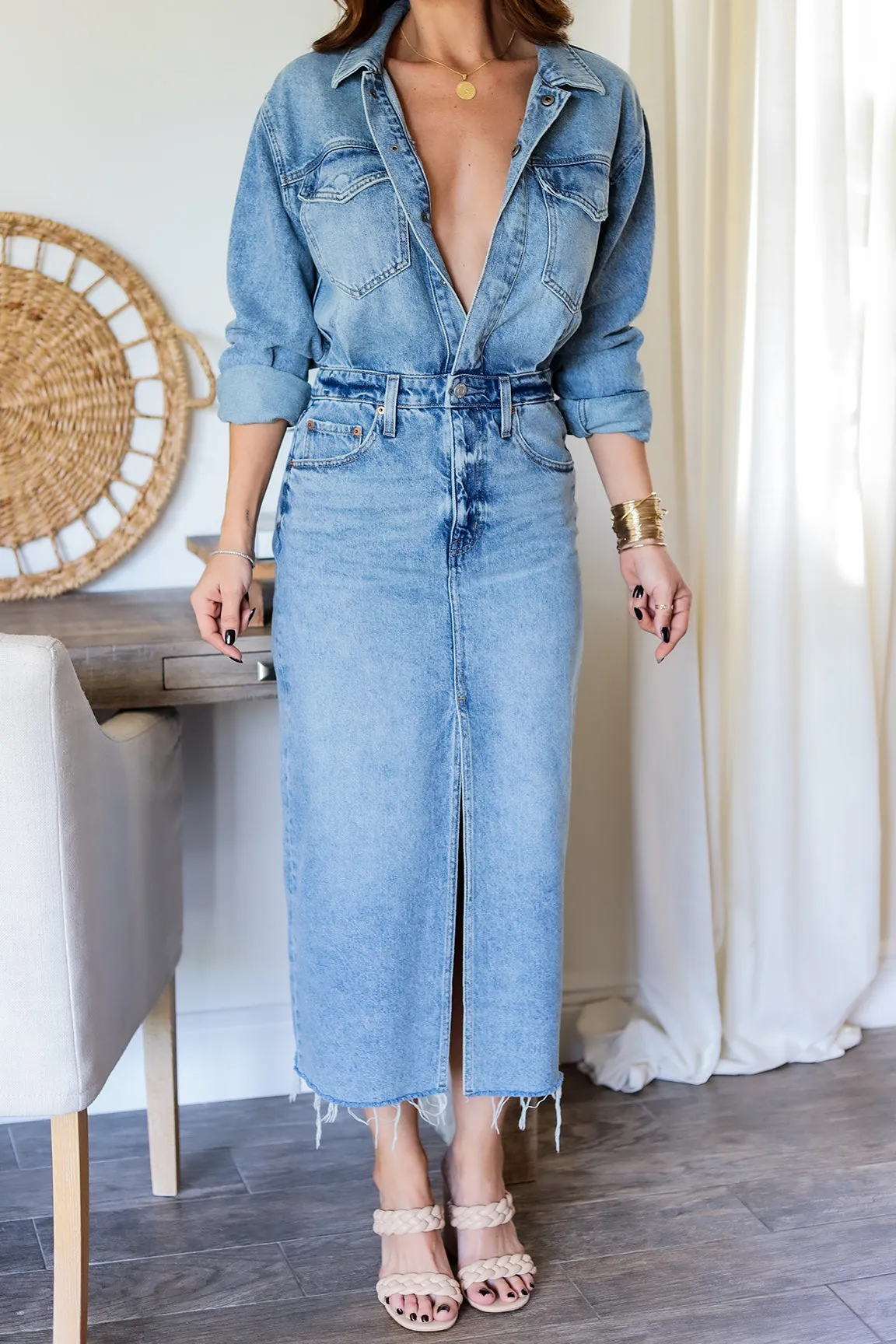 Isabelle Denim Midi Dress