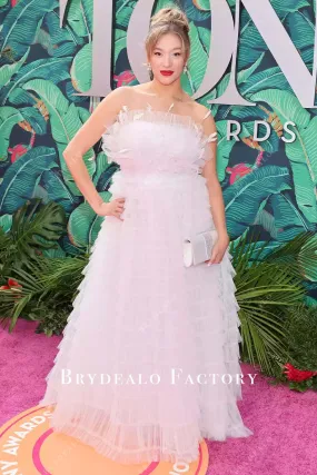 Jess Val Ortiz White Feather Tulle Dress 2023 Tony Awards