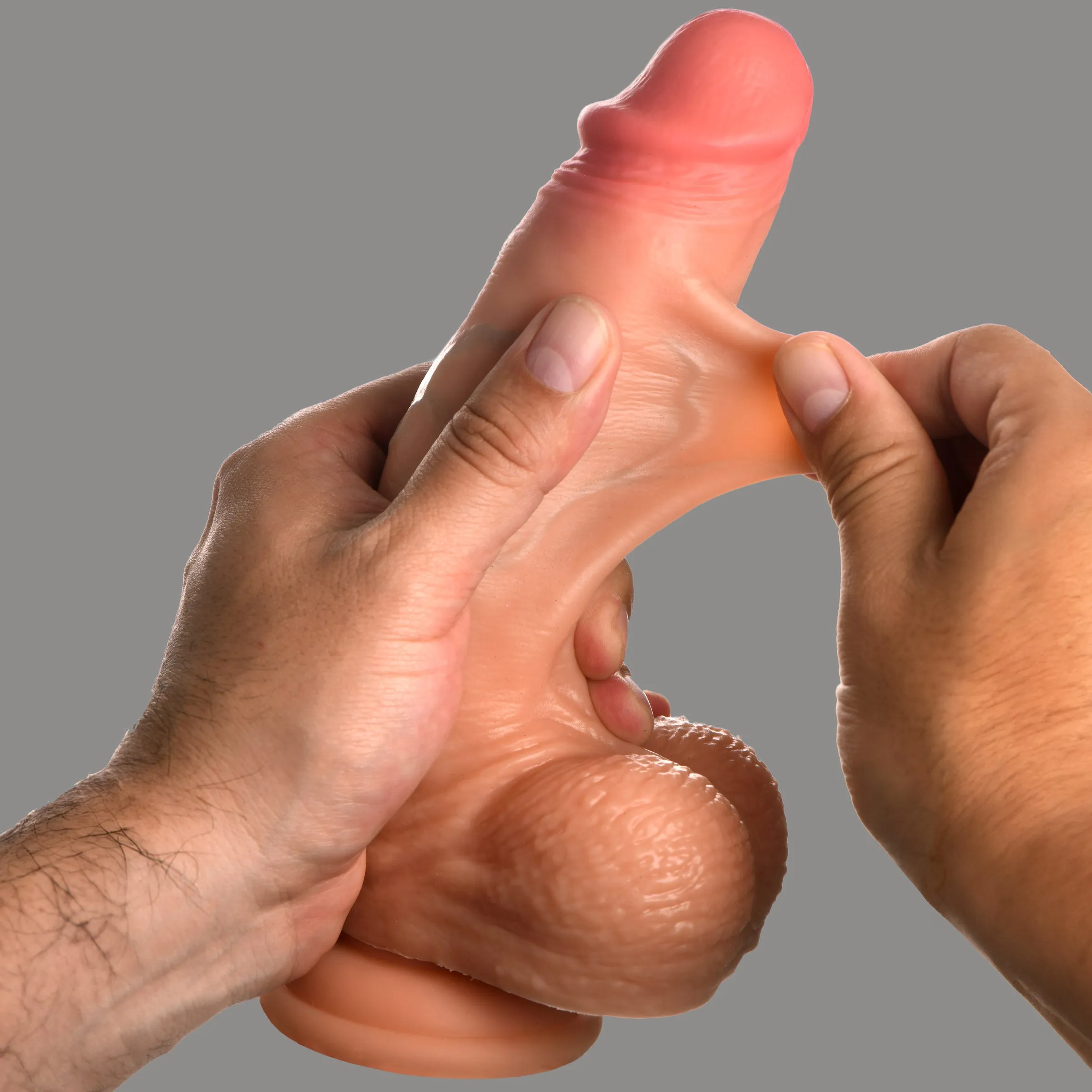 Jock 8" Realistic Skin Dildo w/ Balls