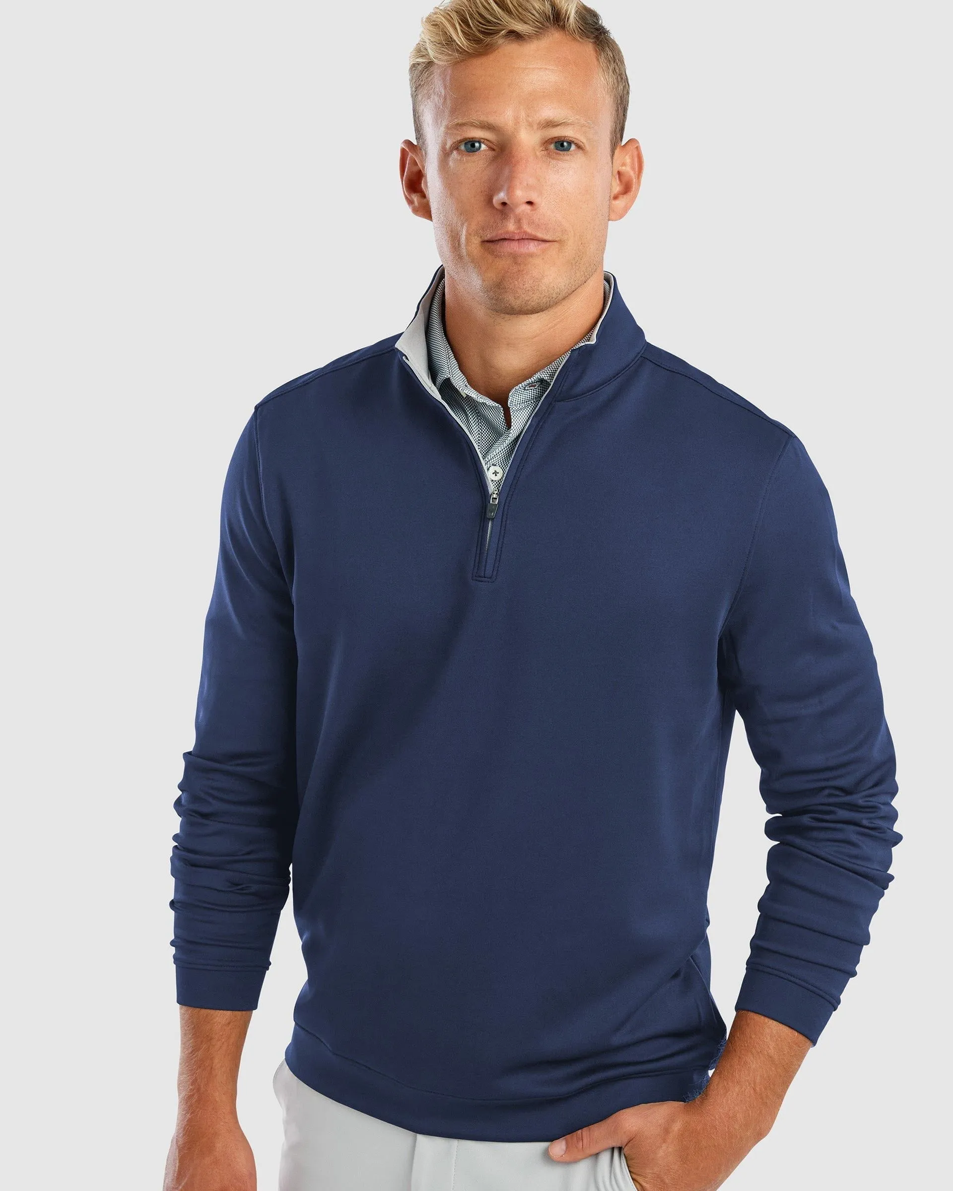 Johnnie-O Men's Diaz Custom Quarter-Zips, Navy