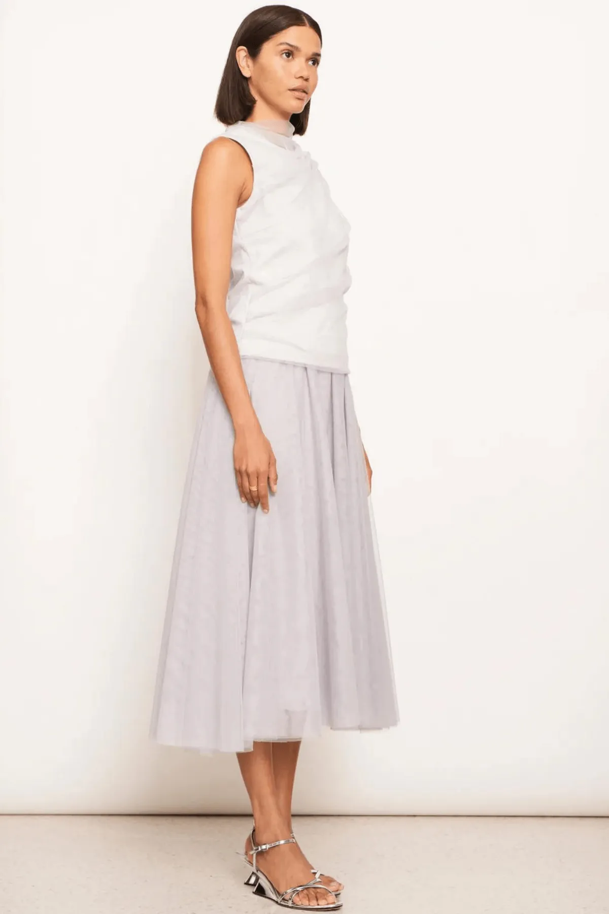 KEEL TULLE SKIRT SILVER