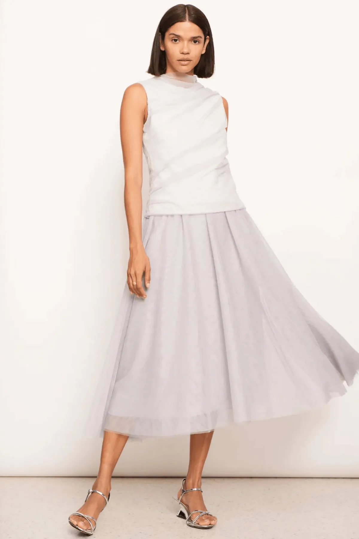 KEEL TULLE SKIRT SILVER