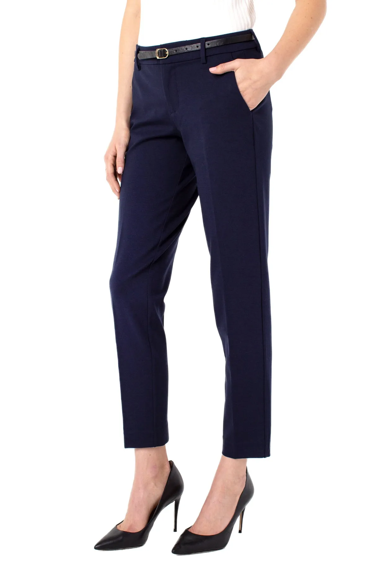 Kelsey Knit Trouser - Cadet Blue