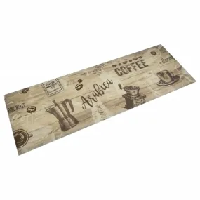 Kitchen Rug Washable Coffee Brown 60x180 cm Velvet