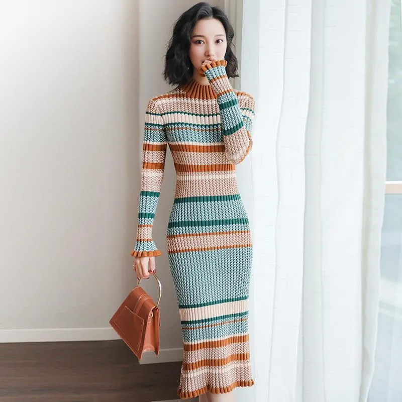 Knit Turtleneck Dress