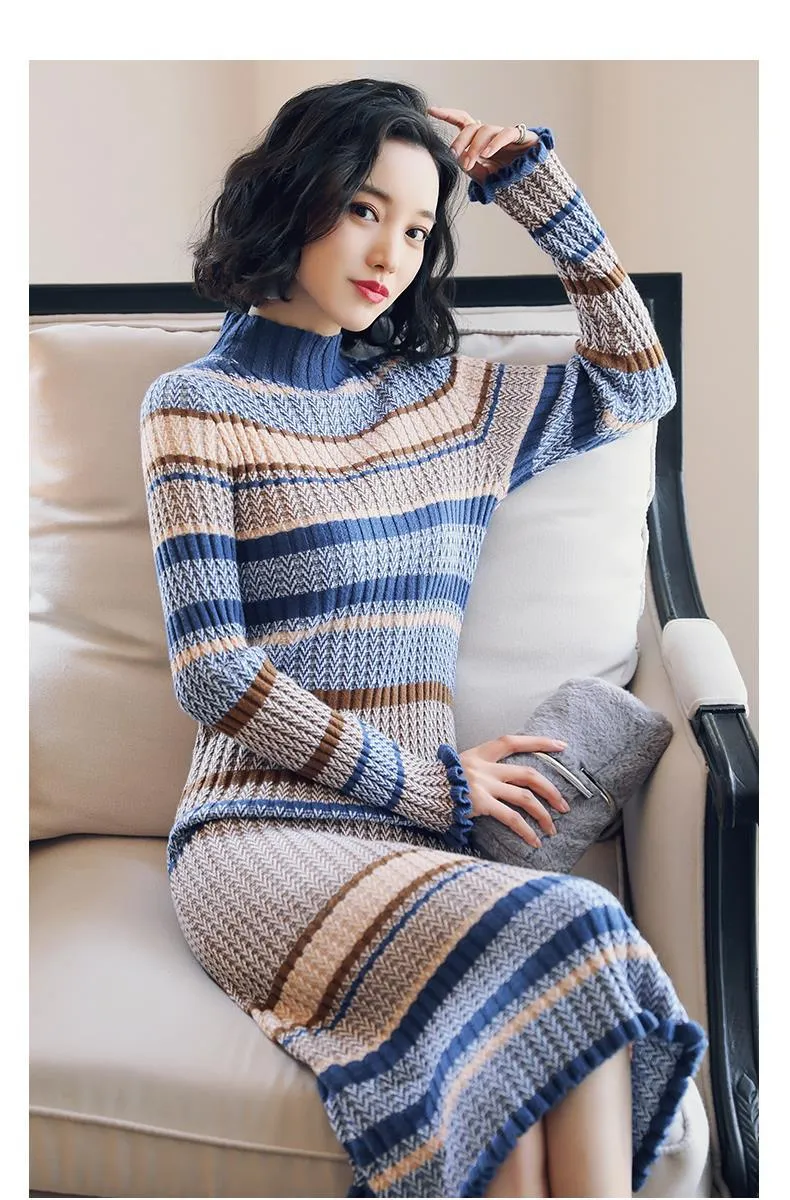 Knit Turtleneck Dress