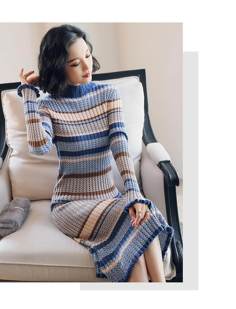 Knit Turtleneck Dress