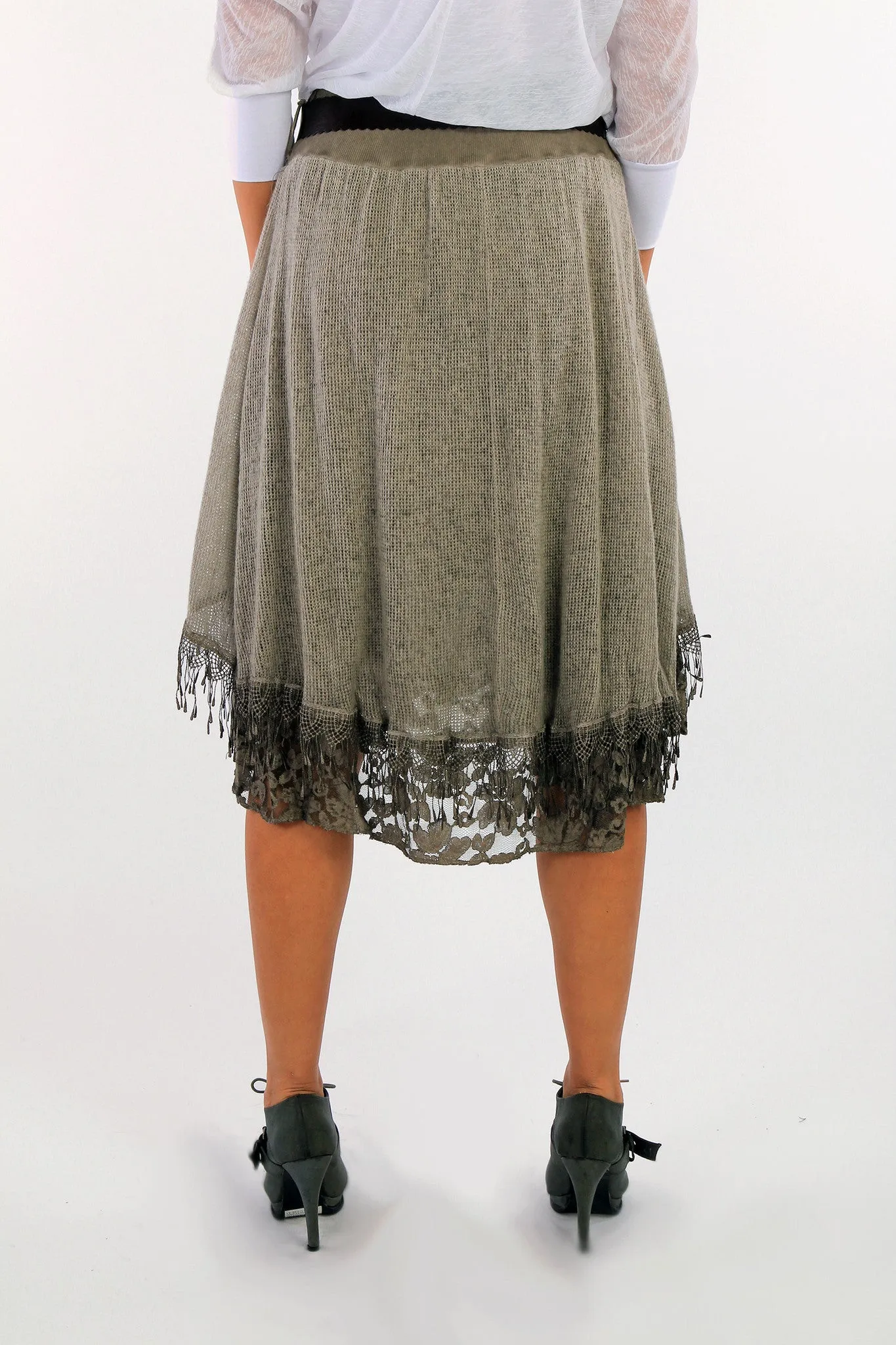 Knitted Holandesa Midi Skirt