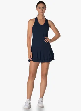 Ladies Lucky In Love In It To Win It Dress (Navy)