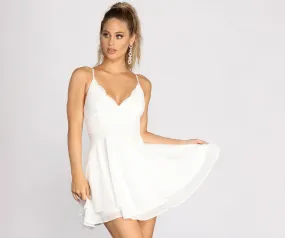 Lady In Lace Double Layer Skater Dress