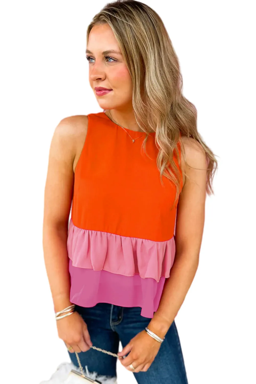 Layered Ruffle Sleeveless Blouse – Own Your Style, Babe! 😈🔥