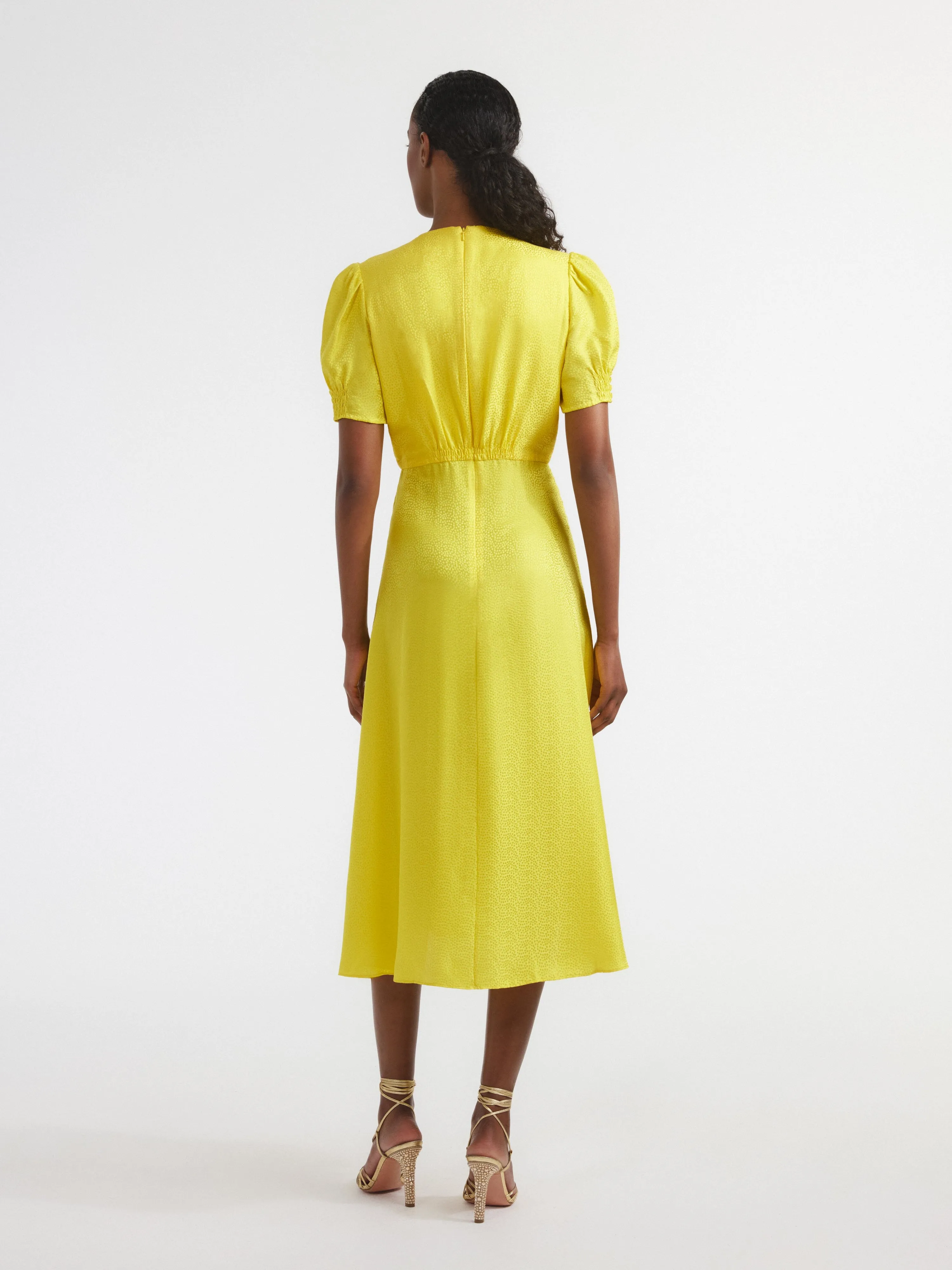 Lea Dress in Bright Lemon