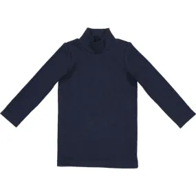 LIL LEGGS NAVY RIBBED TURTLENECK