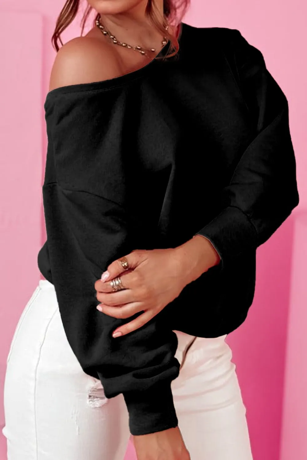 Long Sleeve Bow Back Pullover