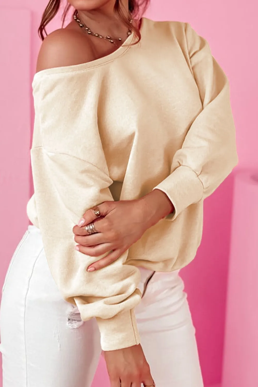 Long Sleeve Bow Back Pullover