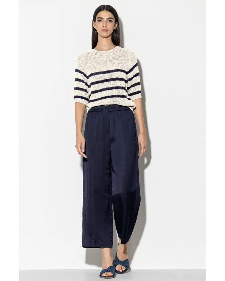 Luisa Cerano Stripe 1/2 Sleeve Knit Pullover