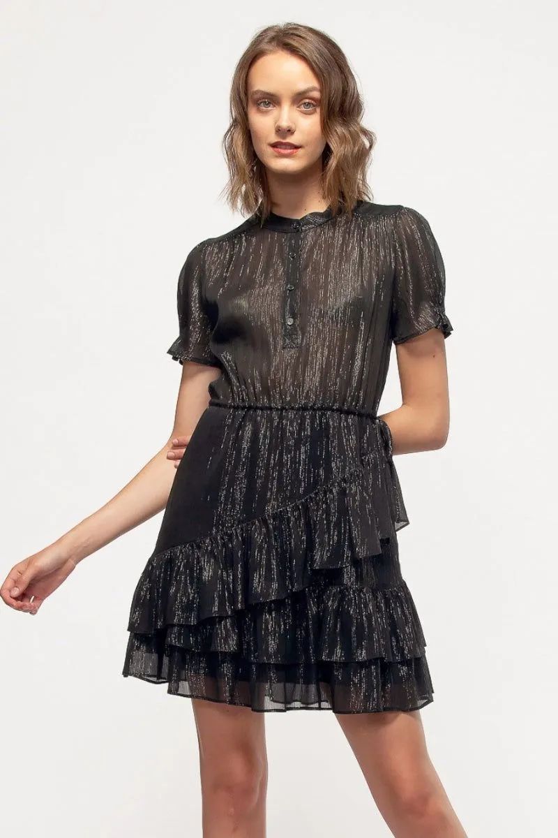 Lurex Ruffle Dress