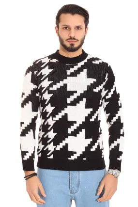 Maglione Uomo Pullover Girocollo Bicolore Art. Mg79