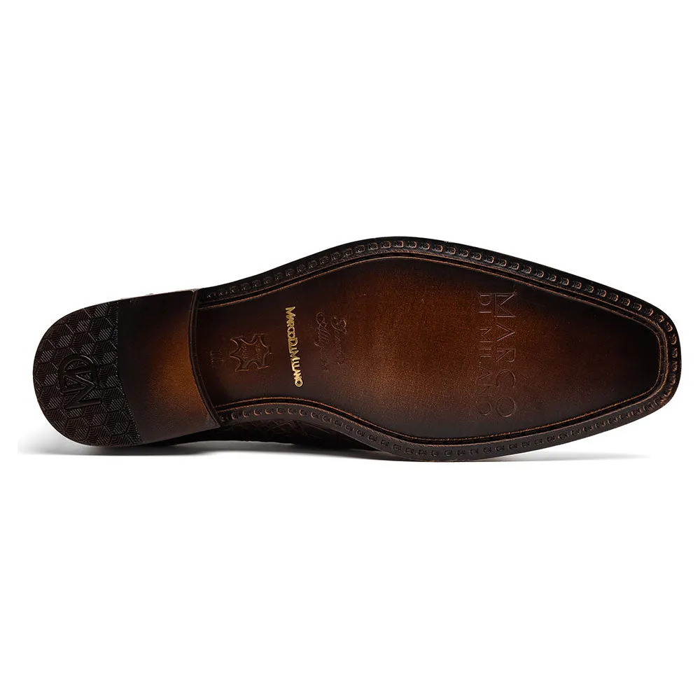 Marco Di Milano Matteo Brown Alligator Penny Loafers