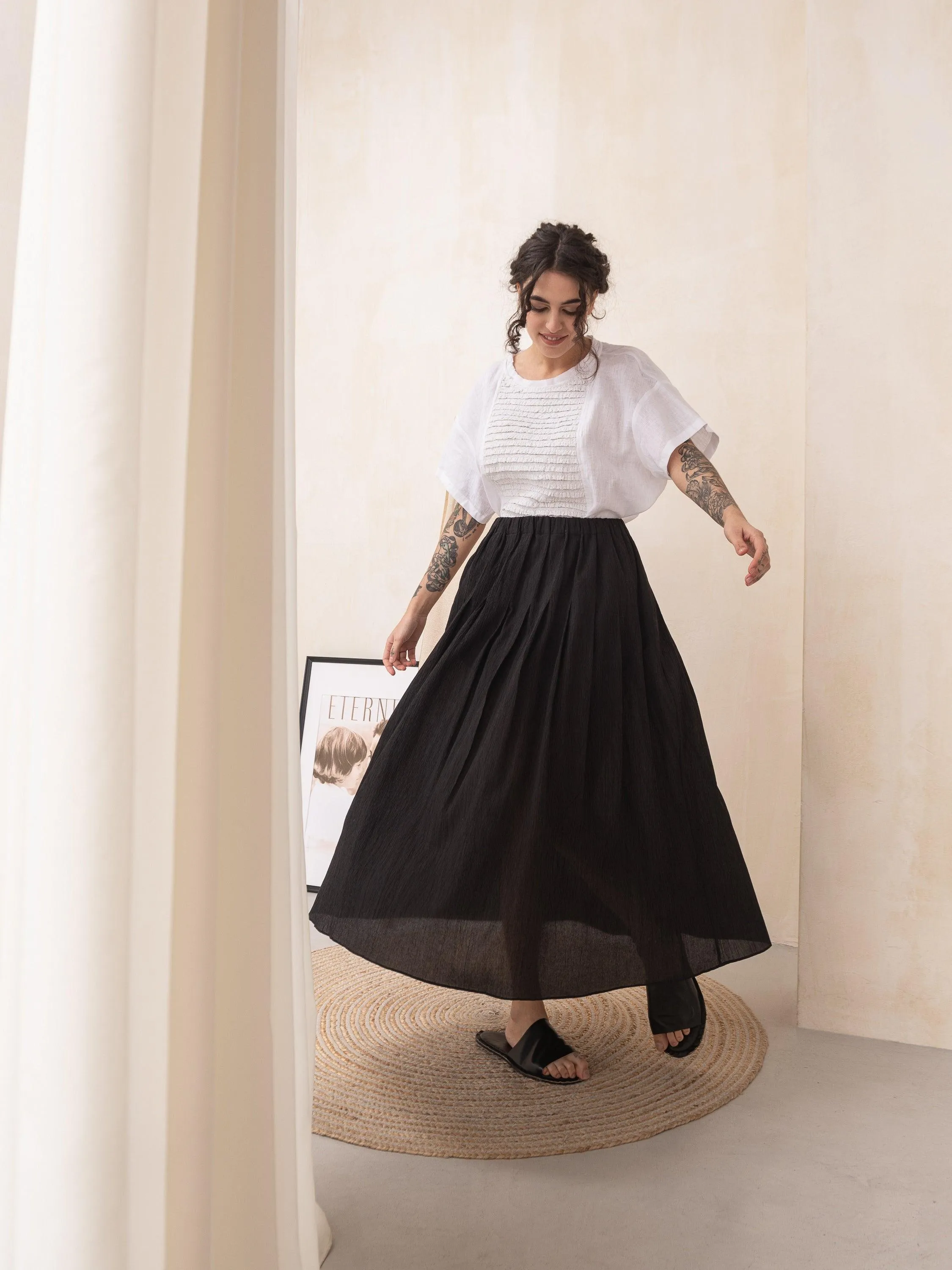 Matteau Pleated Maxi Skirt